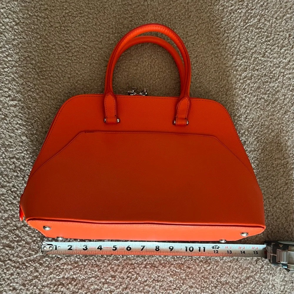 Zara Orange Monochrome City Satchel Bag